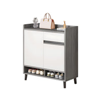 Premium Solid Wood Entryway Shoe Cabinet With Spacious Storage, Adjustable Shelves And Soft-Close Press Doors For Modern Homes CWG-02266