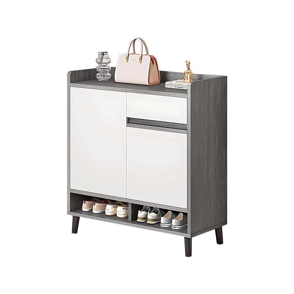 Premium Solid Wood Entryway Shoe Cabinet With Spacious Storage, Adjustable Shelves And Soft-Close Press Doors For Modern Homes CWG-02266