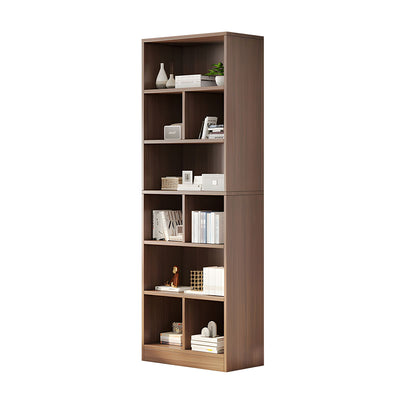 Spacious Floor-to-Ceiling Solid Wood Bookcase with Adjustable Shelves, Eco-Friendly Wood Cabinet for Home or Office CWG-2177