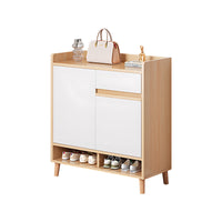 Premium Solid Wood Entryway Shoe Cabinet With Spacious Storage, Adjustable Shelves And Soft-Close Press Doors For Modern Homes CWG-02266