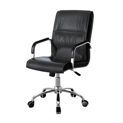 Comfortable Leather Office Chair with Cushioned Armrests BGY-K022