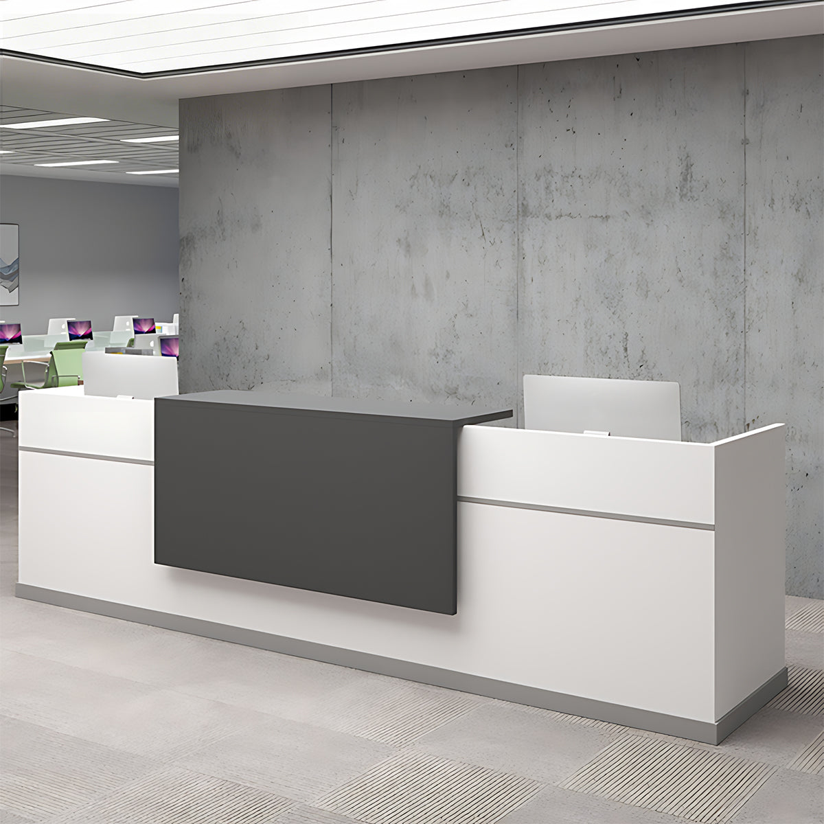 Document Reception Desk Customizable Luxury Durable Reception Desk with Mobile Cabinet In Stock ...