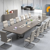 Sleek Modern Conference Table with Thick Top & Steel-Leg Frame for Large Offices and Meeting Rooms HYZ-2032