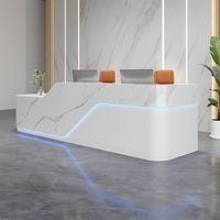 Exquisite Reception Desk with Corner and Moveable Cabinet for Offices and Reception Areas JDT-1090