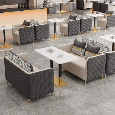 Premium Luxurious Faux Leather Sofa Set for Coffee Shops and Reception Areas JDZH-2079