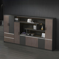 Premium Wooden Executive Lockable Cabinet, Modern Office Storage Cabinet, Background Storage and Archive Bookcase WJG-2169