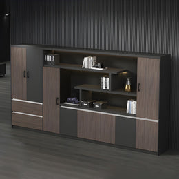 Premium Wooden Executive Lockable Cabinet, Modern Office Storage Cabinet, Background Storage and Archive Bookcase WJG-2169