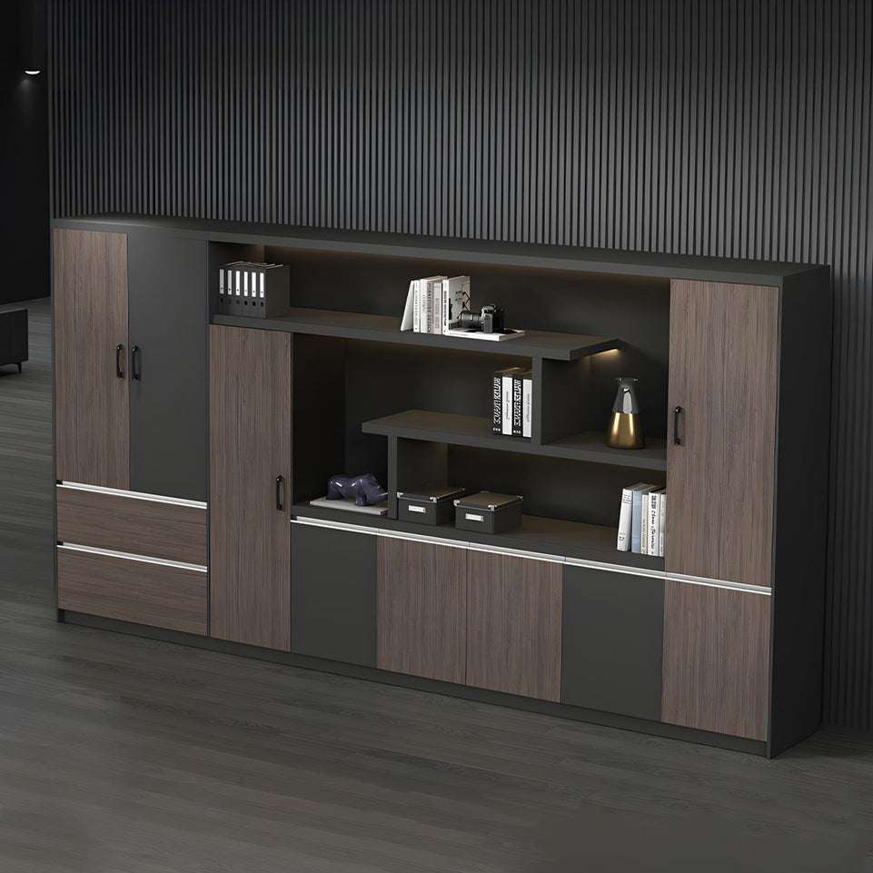 Premium Wooden Executive Lockable Cabinet, Modern Office Storage Cabinet, Background Storage and Archive Bookcase WJG-2169