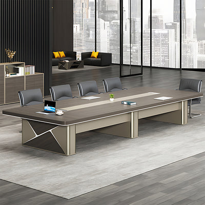Luxury Long Meeting Desk Furniture Conference Table Rectangular High Load Bearing HYZ-1037