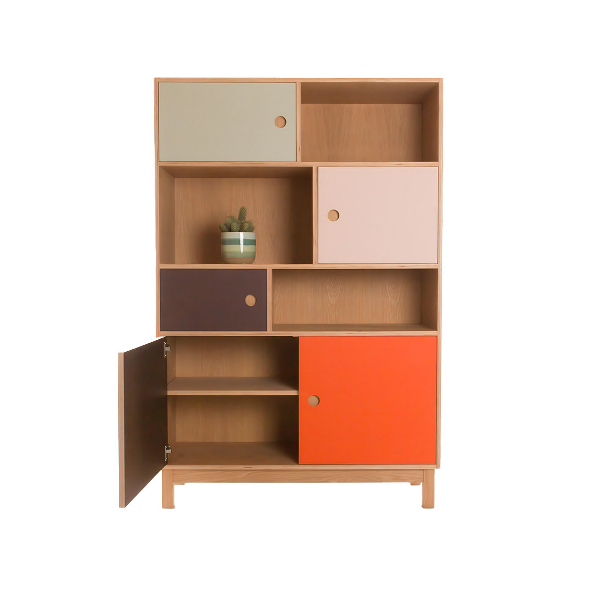 Elegant Multi-Functional Storage Cabinet with Doors, Open and Closed Shelves, and Soft-Close Hinges CWG-2182