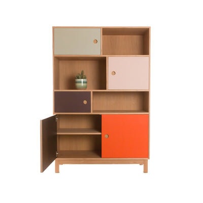 Elegant Multi-Functional Storage Cabinet with Doors, Open and Closed Shelves, and Soft-Close Hinges CWG-2182