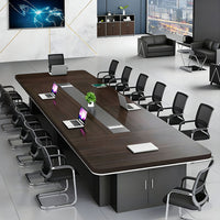 Sleek Eco-Friendly Conference Table with Cable Management and Spacious Storage for Modern Offices HYZ-2109
