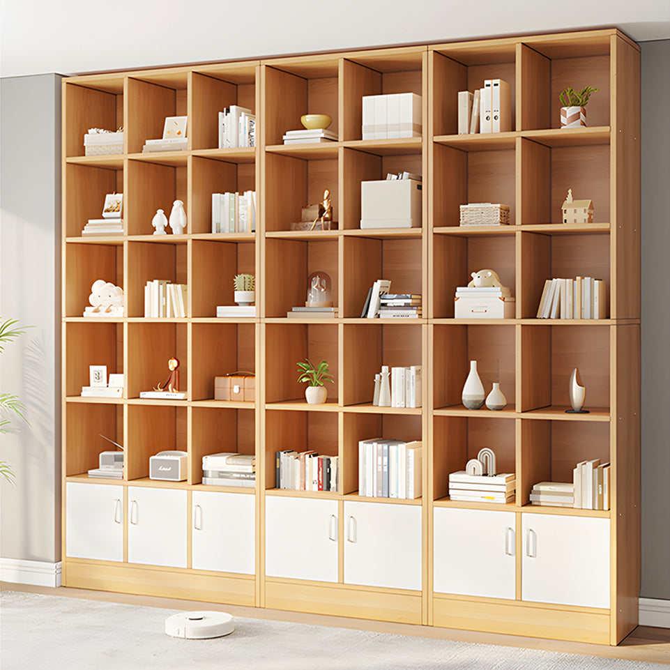 Spacious Floor-to-Ceiling Wooden Bookcase – Multi-Layer Dustproof Storage Cabinet for Home with Deep Shelves CWG-2178