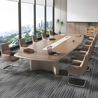 Sleek Modern Conference Table with Sliding Multimedia Cable Box for Offices and Meeting Rooms HYZ-2115