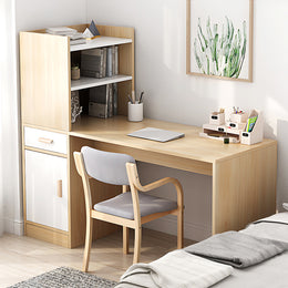 Spacious All-in-One Writing Office Desk With Bookshelf And Storage Drawers For Home Office Or Bedroom Use BGZ-2035