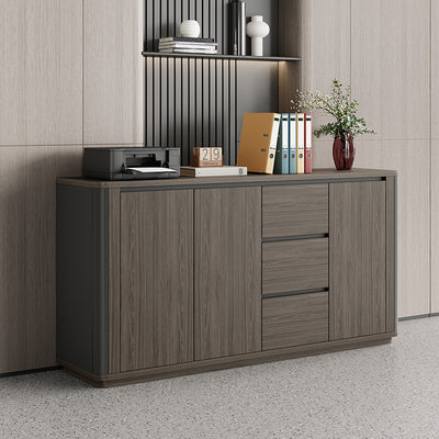 File Cabinet with Lockable, Adjustable Shelves & Curved for Office
