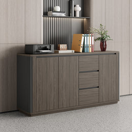 File Cabinet with Lockable, Adjustable Shelves & Curved for Office