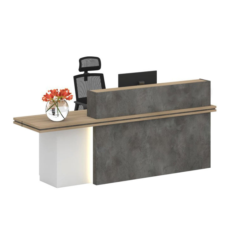 Modern Industrial Style Office Reception Front Desk with Lights JDT-722