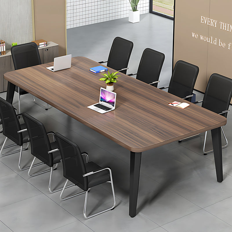 Spacious Conference Table Modern Minimalist Training Desk With Reinforced Steel Frame And Rounded Safety Edges HYZ-2039