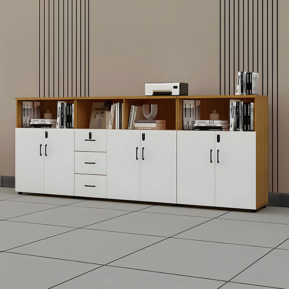 Stylish Lockable Wooden File Cabinet with Multi-Compartment Storage for Workspace CWG-2164