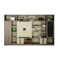 Modern Large Wooden Office File Cabinets with Storage and Sliding Doors LBG-K038