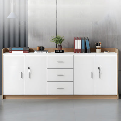 Elegant Wooden Office Low Cabinet With Lock, Large Storage Space, Smooth Silent Doors, Ideal for Conference Rooms and Workspaces CWG-2168