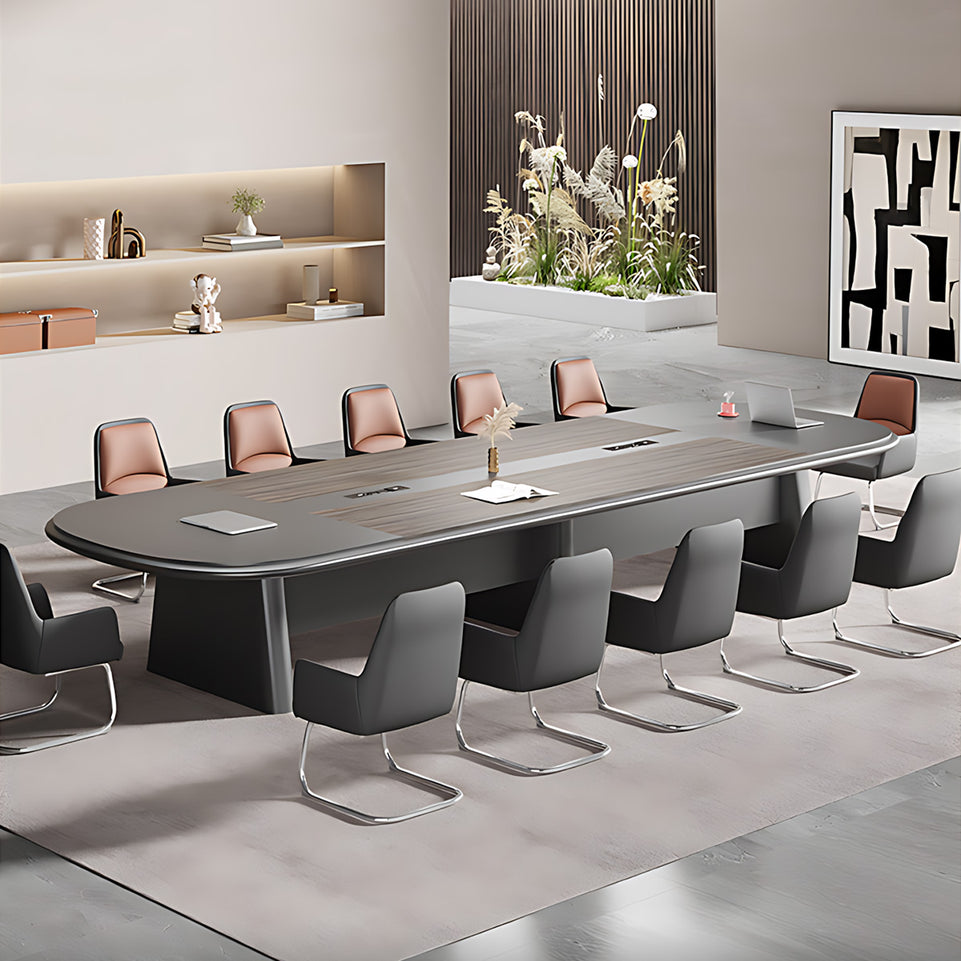 Sleek Conference Table with Hidden Cable Management and Reinforced Legs for Modern Offices and Meeting Rooms HYZ-2116