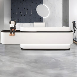 Curved Reception Desk 71-197 in Wide for Salon