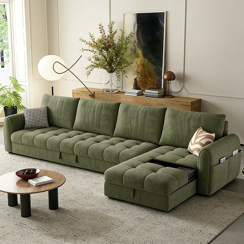 Reclining Sofa 63-130 in Wide with Sleeper, Curved & Round for Living Room