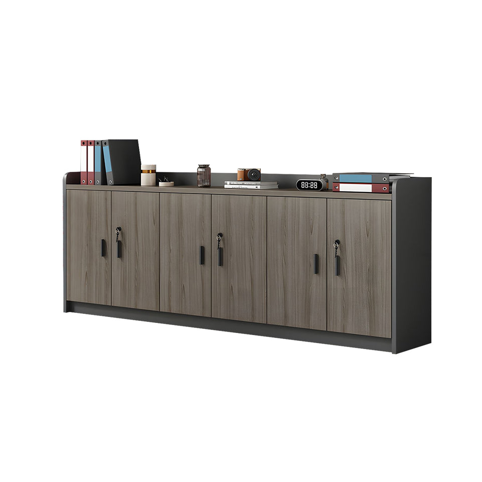 Elegant Wooden Office Low Cabinet With Lock, Large Storage Space, Smooth Silent Doors, Ideal for Conference Rooms and Workspaces CWG-2168