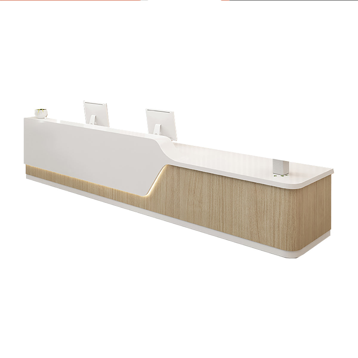File Racks In Reception Modern Reception Desk with Keyboard Tray, Lockable & File Drawers for