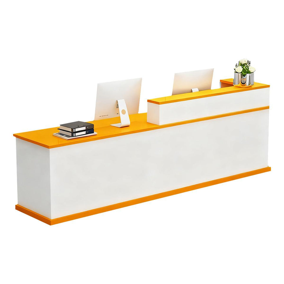 Corner Straight Stylish Reception Desk with Keyboard Tray and Drawers for Offices and Hotel Lobbies JDT-712
