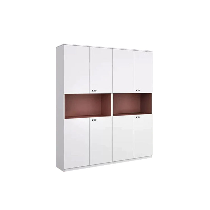 White Executive Desk L-Shape Corner Desk Office Desk with Dial Locks and Wiring Holes Customizable LBZ-1080