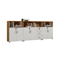 Stylish Lockable Wooden File Cabinet with Multi-Compartment Storage for Workspace CWG-2164