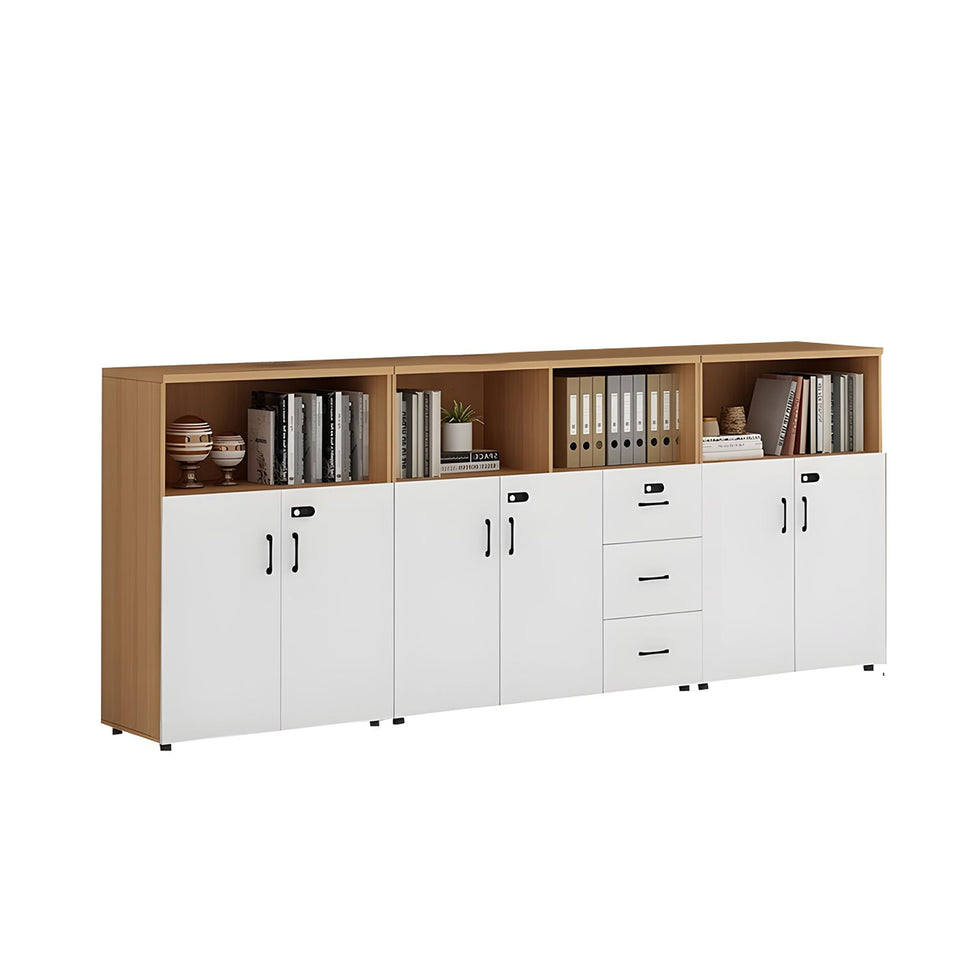 Stylish Multifunctional Office Storage Cabinet with Lockable Drawers for Workspace Organization, Printer Station, and Document Filing CWG-2167