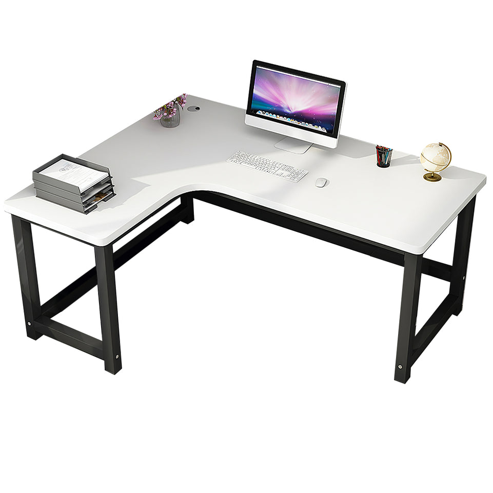 L-Shaped Office Desk 47-71 in Wide with Cable Management for Home Office