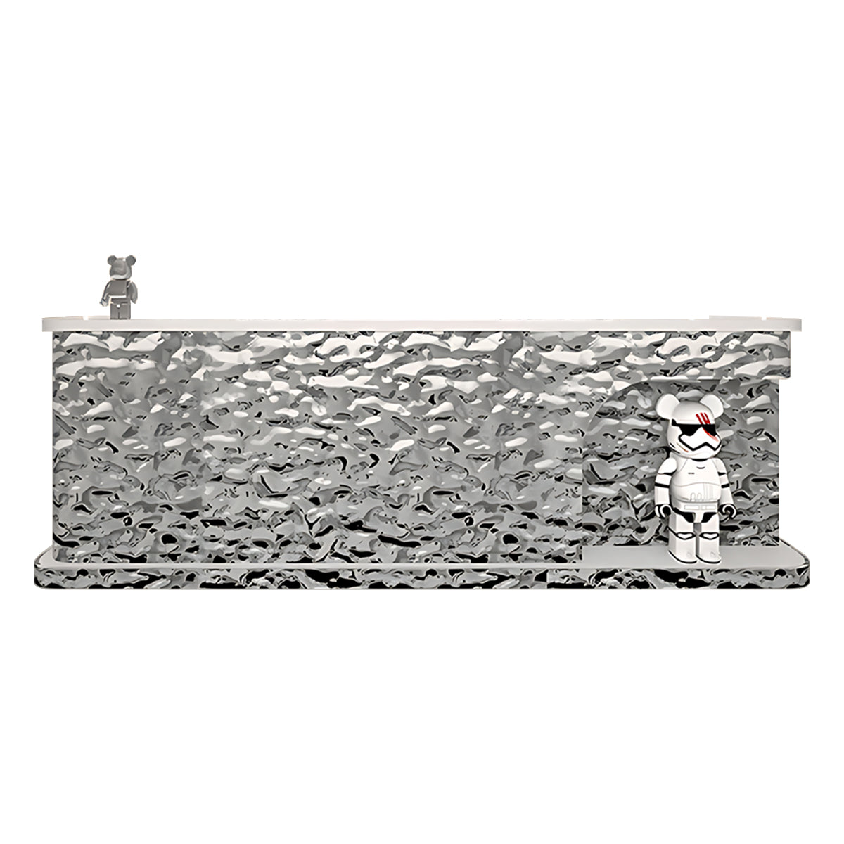 Corner Display Reception Counter with Ample Storage Space for Company JDT-064