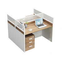 Modern L-Shaped Office Desk with Screen Divider for Employee Workstations BGZ-222