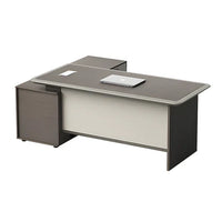 Premium Spacious Office Desk Aluminum Edge Scratch Resistant Lockable Drawers BGZ-2061