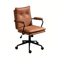 Office Chair for Dormitory Lift Rotating Adjustable Leather Boss Chair Long Sitting with Armrests Dormitory Chair BGY-1074