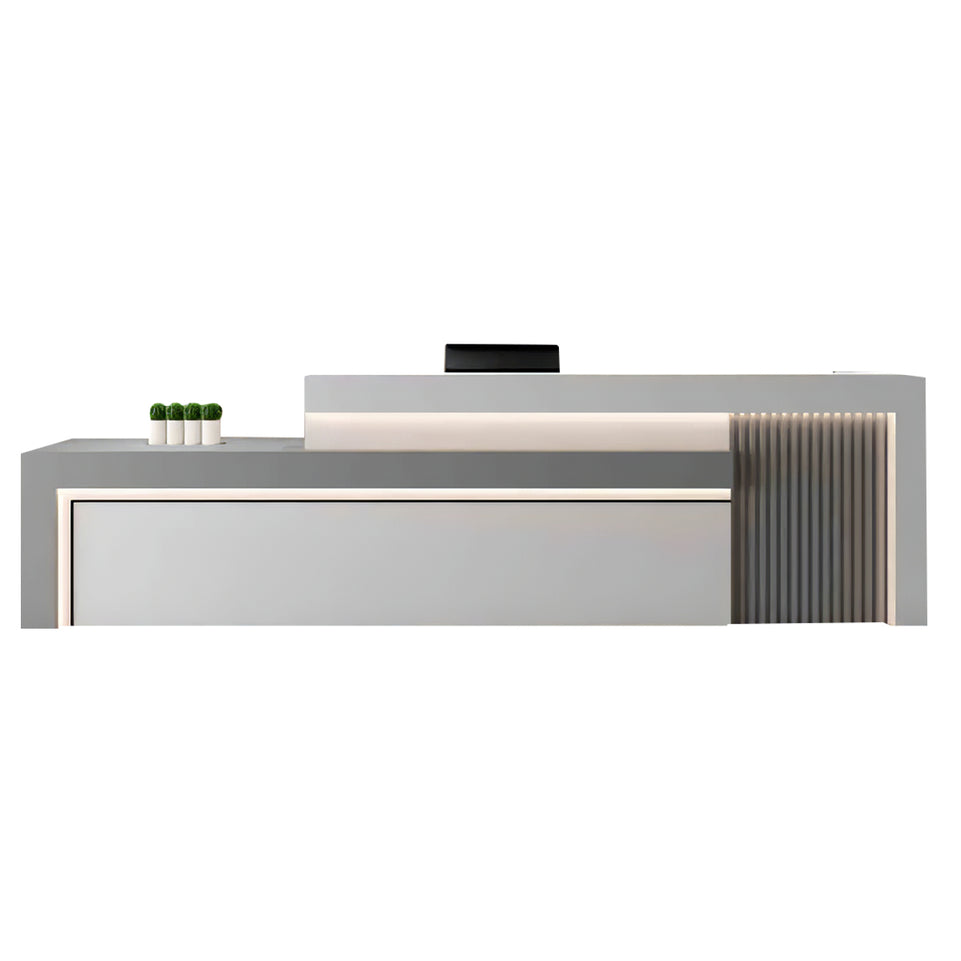 Modern Office Reception Desk with Storage for Lobby or Reception Area JDT-2071