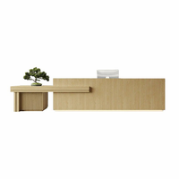 Large Storage Space Entrance Reception Desk with Credenza JDT-7102