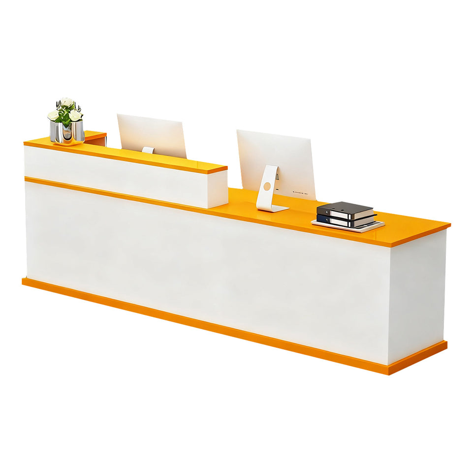 Corner Straight Stylish Reception Desk with Keyboard Tray and Drawers for Offices and Hotel Lobbies JDT-712
