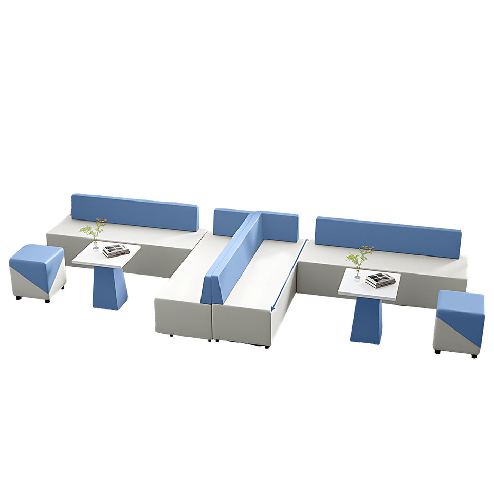 Modern Scratch-Resistant Corner Sofa with Solid Wood Frame for Office Reception and Lounge Areas JDZH-2081