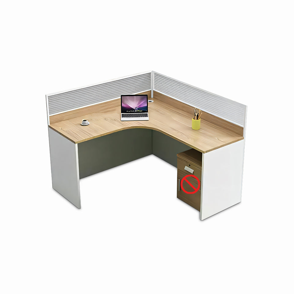 Modern Office Desk with Screen, Ideal for Four, Perfect for Workstations and Staff Desks-BGZ-070