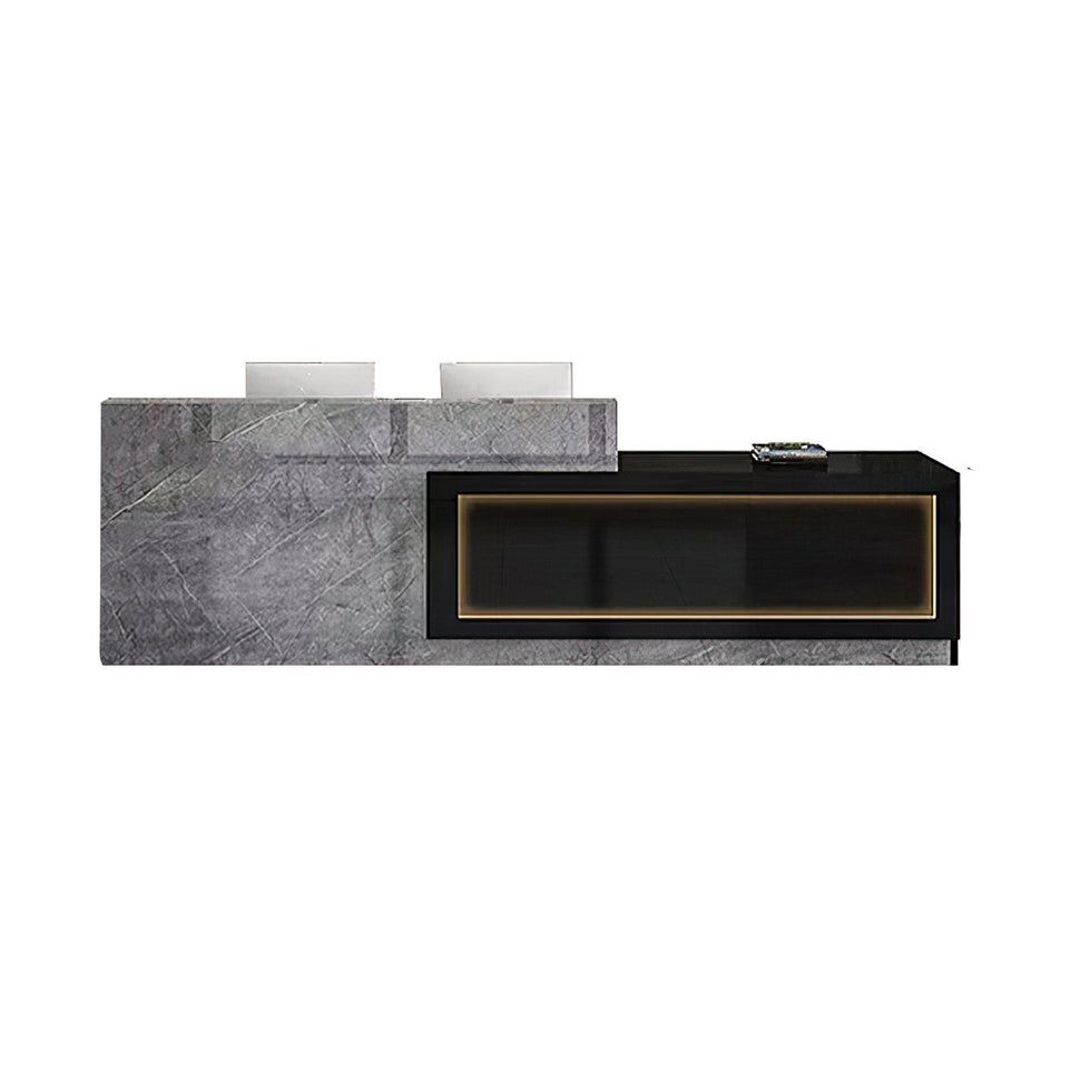 Modern and Minimalist High-Space Utilization Front Counter Reception Desk with Exquisite LED Light Design JDT-K054（In Stock）