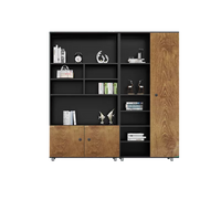 Rectangular Wooden File Cabinet with Open Storage Compartments WJG-745