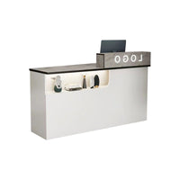 Corner Small Straight Reception Desk with Storage for Barber Shops and Salons JDT-1030