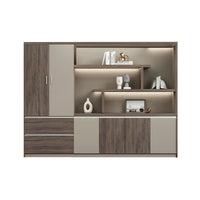 Premium Wooden Executive Lockable Cabinet, Modern Office Storage Cabinet, Background Storage and Archive Bookcase WJG-2169