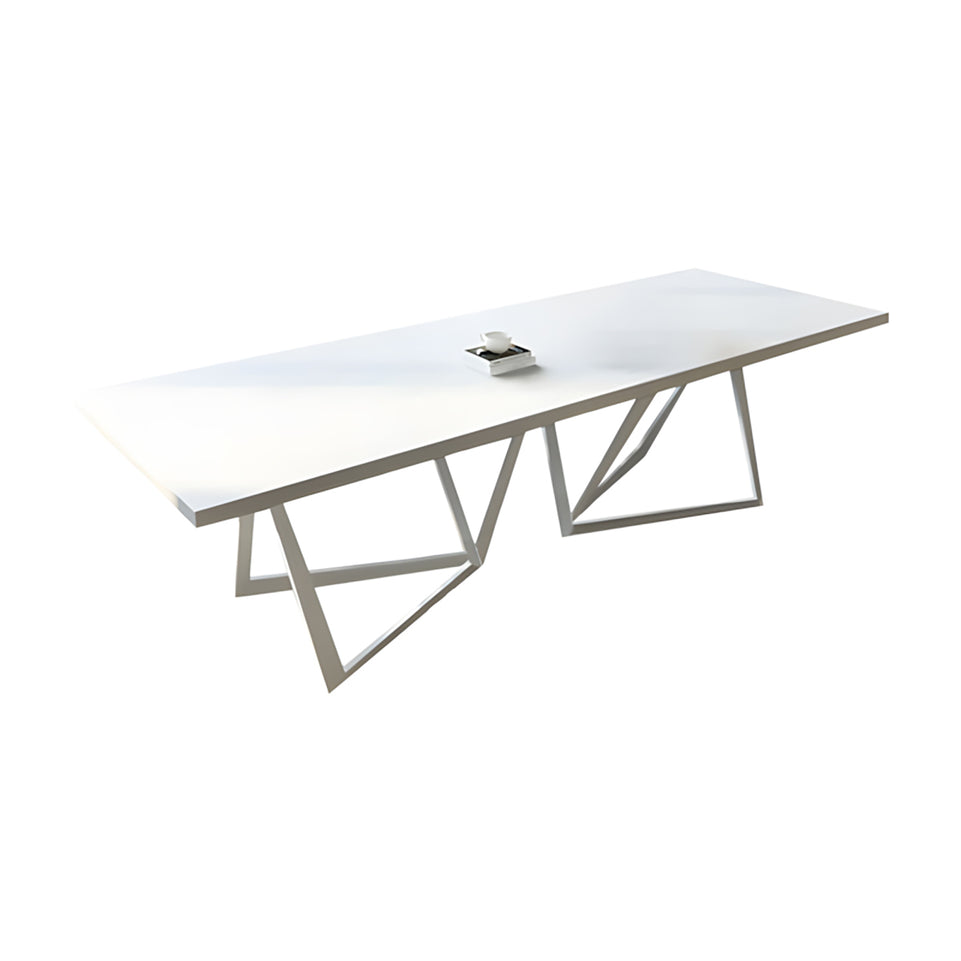 Solid Wood Long Conference Table with Wood Grain Finish for Office Meeting and Guesthouses HYZ-10118